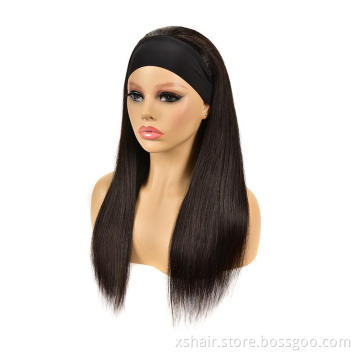 150% Wholesale Headband Wig Human Hair For Black Women, Remy Human Hair Headband Wig,Headband Kinky Ponytail Human Hair Wig